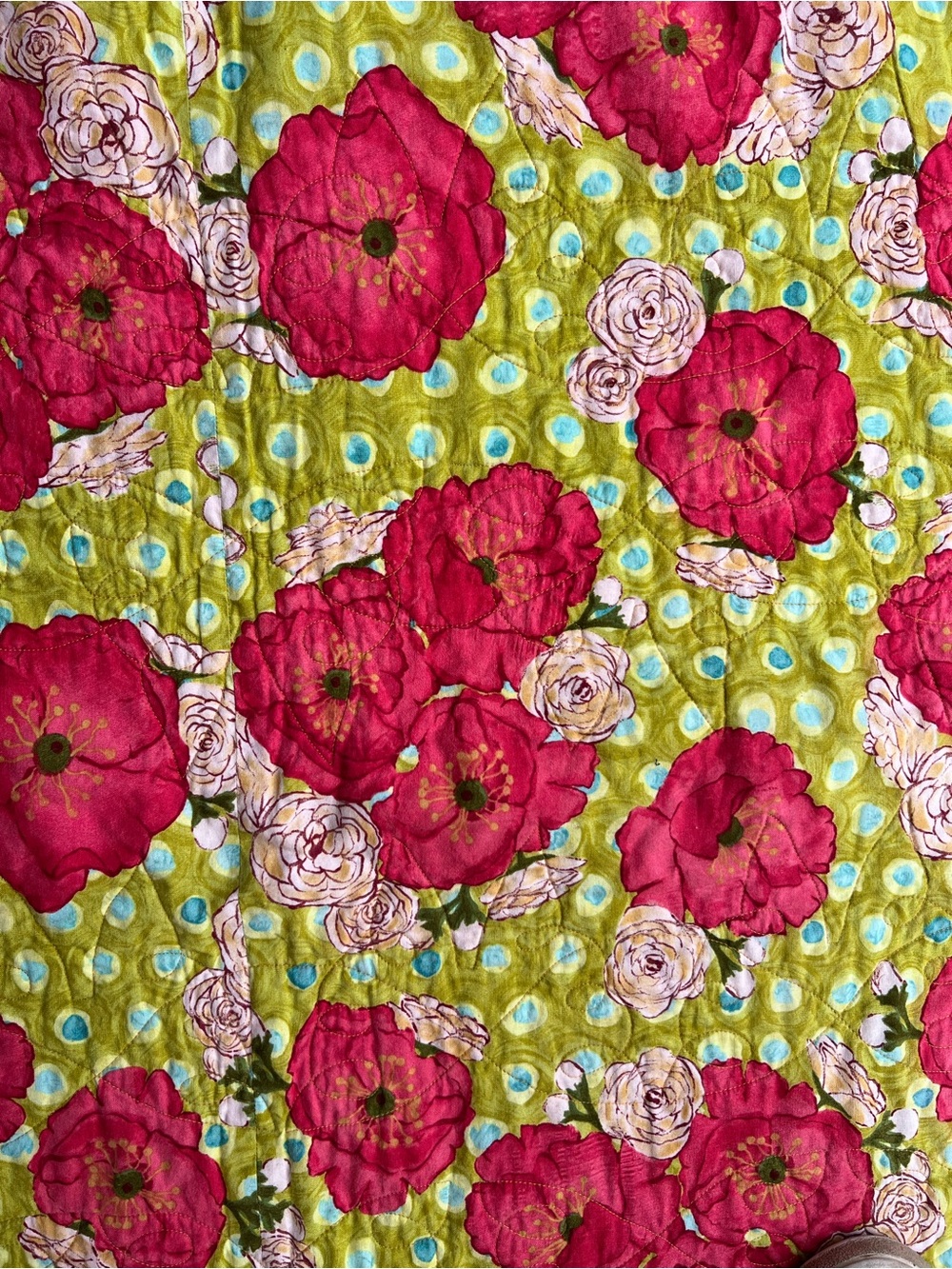 Handmade Modern Hexagon Floral Quilt Throw Blanket 76x51 Cottagecore Boho Quilt - Picture 6 of 9